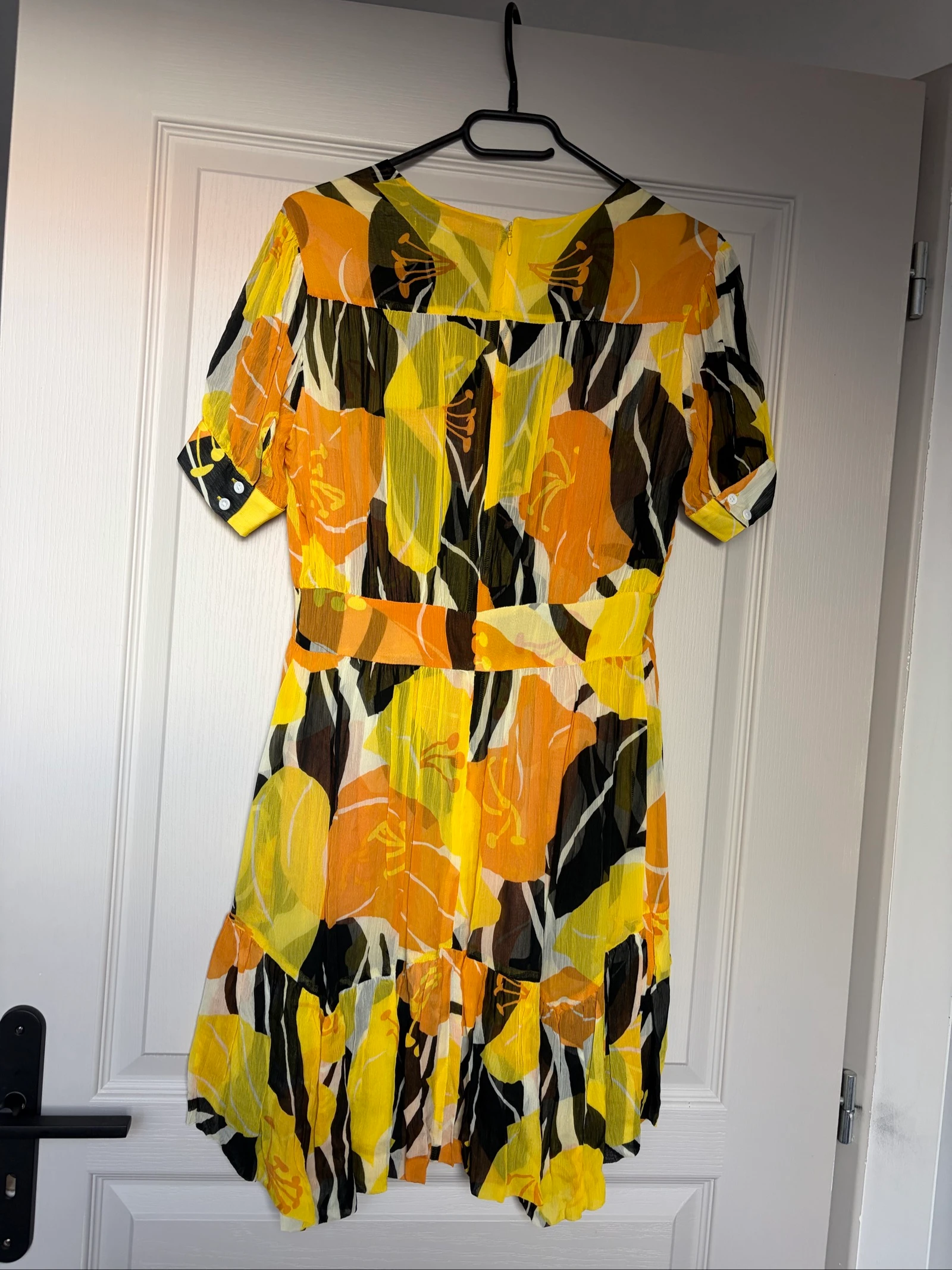 The Kooples – Vestido Hibiscus Yellow estampado – Talla 36 – Nuevo con etiqueta – photo 2